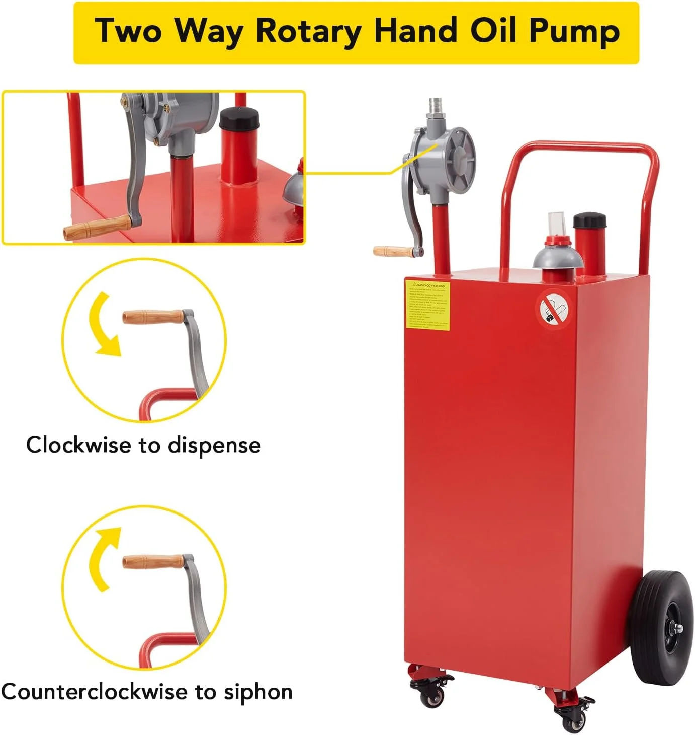 مخزن سوخت قابل حمل ۴۰ گالنی با پمپ، مناسب برای بنزین و گازوئیل، ایده‌آل برای قایق، ATV، خودرو و موتورسیکلت