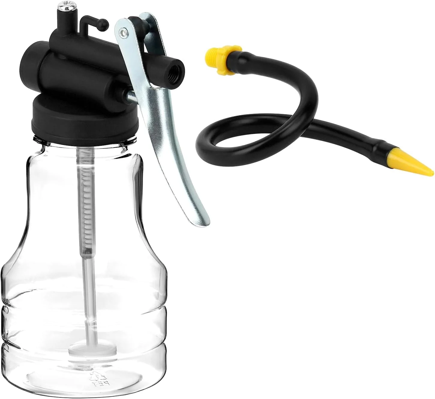 ظرف روغن پمپی QWORK، 2 عدد 250 میلی لیتری، ظرف روغن شفاف، بطری اسپری روغن با دهانه صاف و انعطاف پذیر