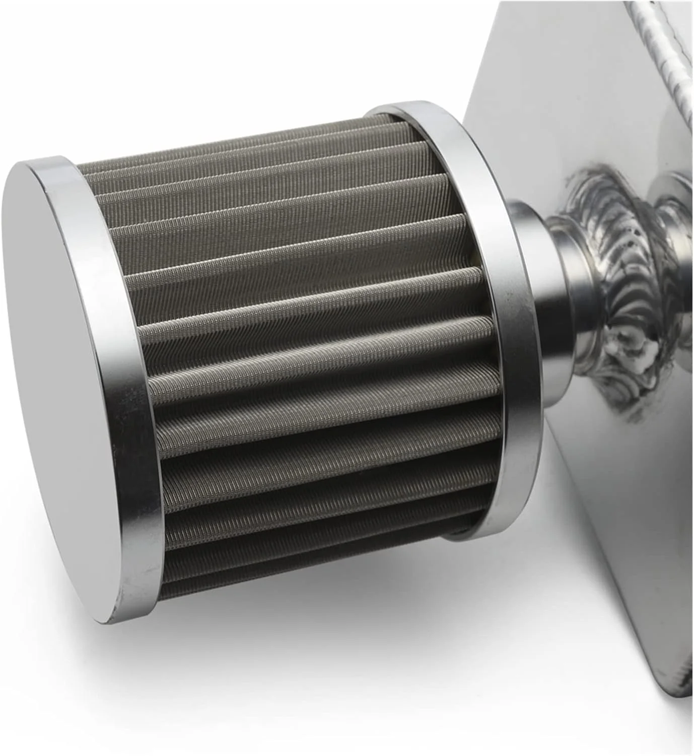 مخزن جمع آوری روغن 2 لیتری آلومینیومی یونیورسال با دریچه تنفس و شیر تخلیه 2 لیتری، جایگزینی تجهیزات سیستم سوخت خودرو مدل EP-JYH092