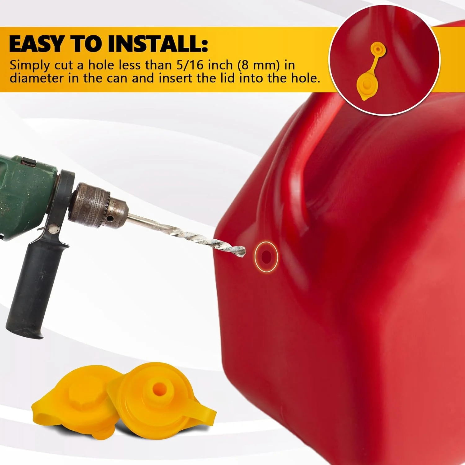 دریچه های هواکش درب مخزن سوخت Ongfuwu، 5 عدد، درپوش های هواکش پلاستیکی ضد نشت مخزن سوخت، بادوام و انعطاف پذیر، سازگار با اکثر مخزن های آب و سوخت قدیمی