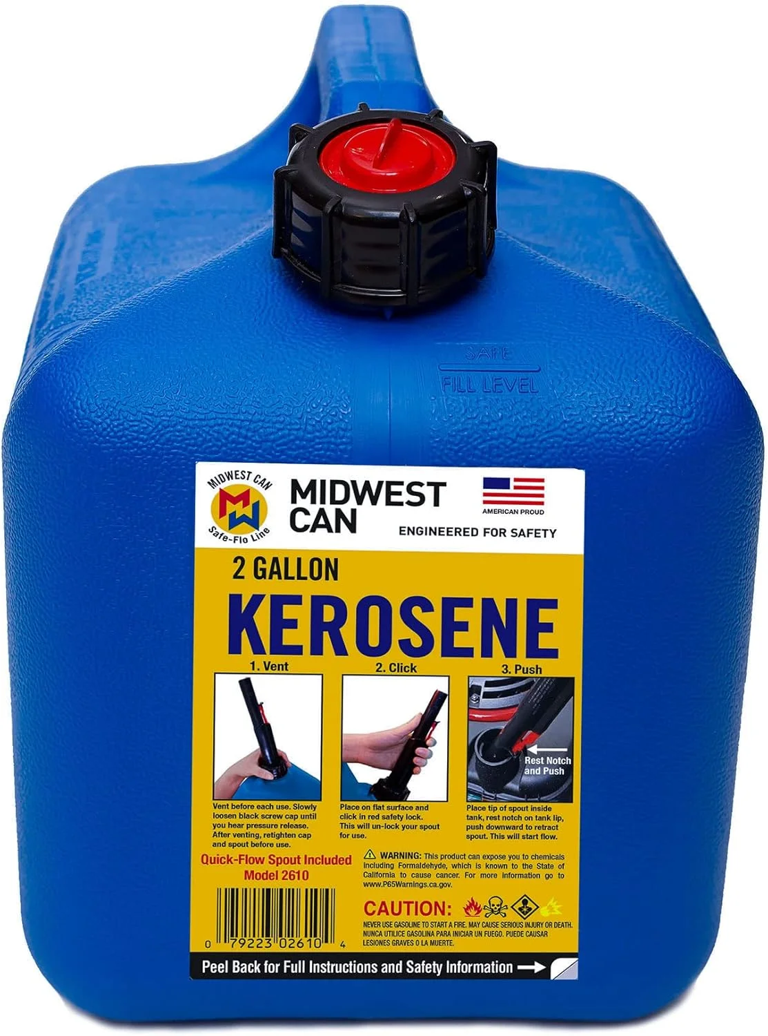 ظرف سوخت 2 گالن با دهانه جریان سریع