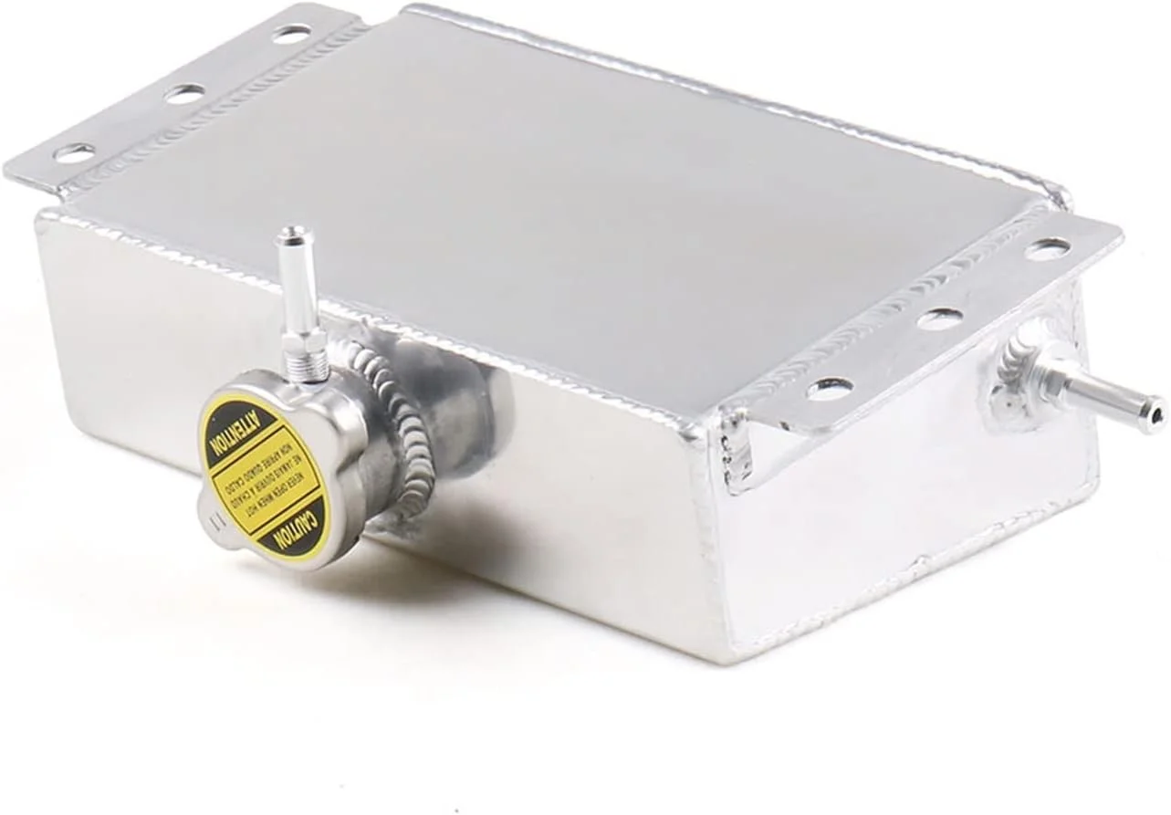 مخزن ذخیره روغن یونیورسال 1 لیتری آلومینیومی، مخزن انبساط خنک کننده، سرریز، مخزن موج سوخت، تجهیزات سیستم سوخت جایگزین خودرو (نقره ای)