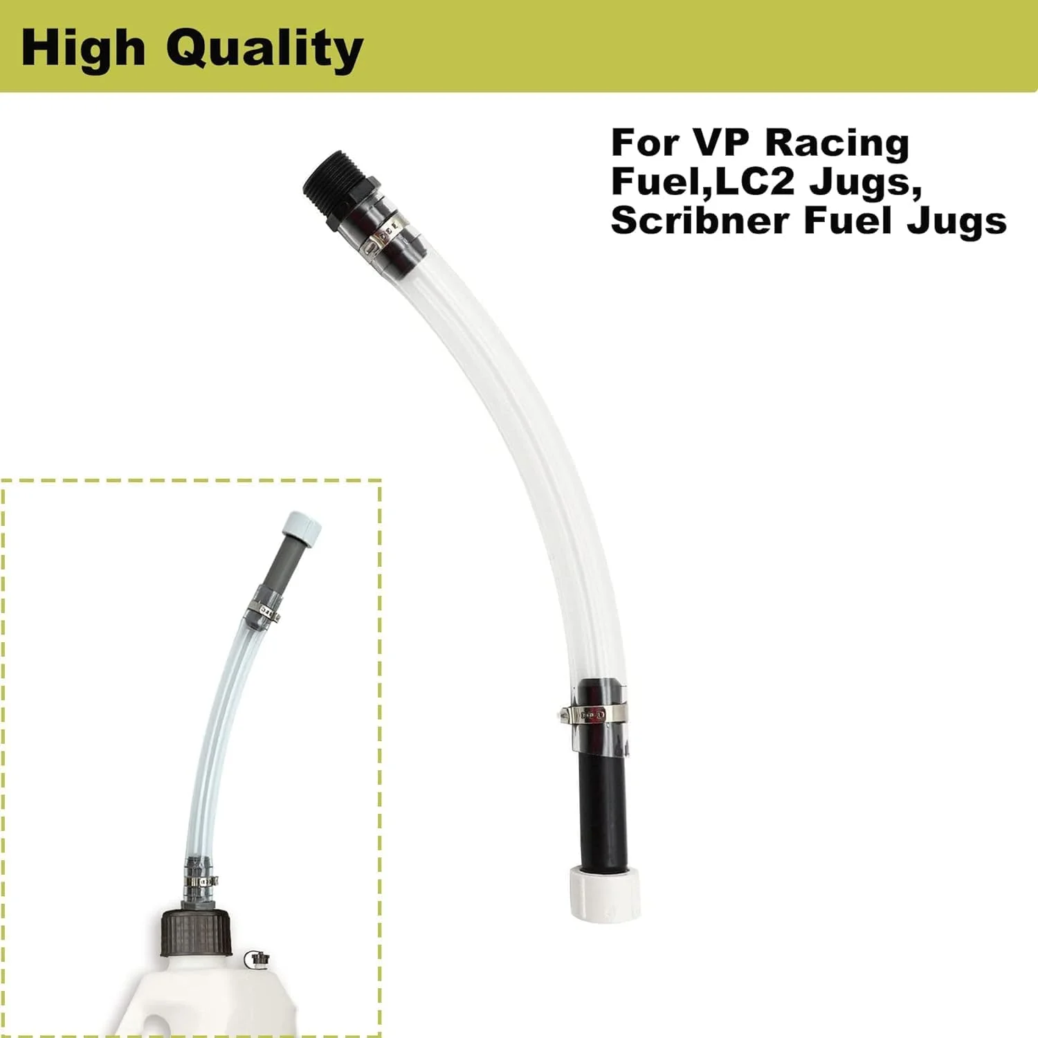 شلنگ پرکننده سوخت VP Racing برای ظروف LC2 و ظروف سوخت Scribner، 1 عدد