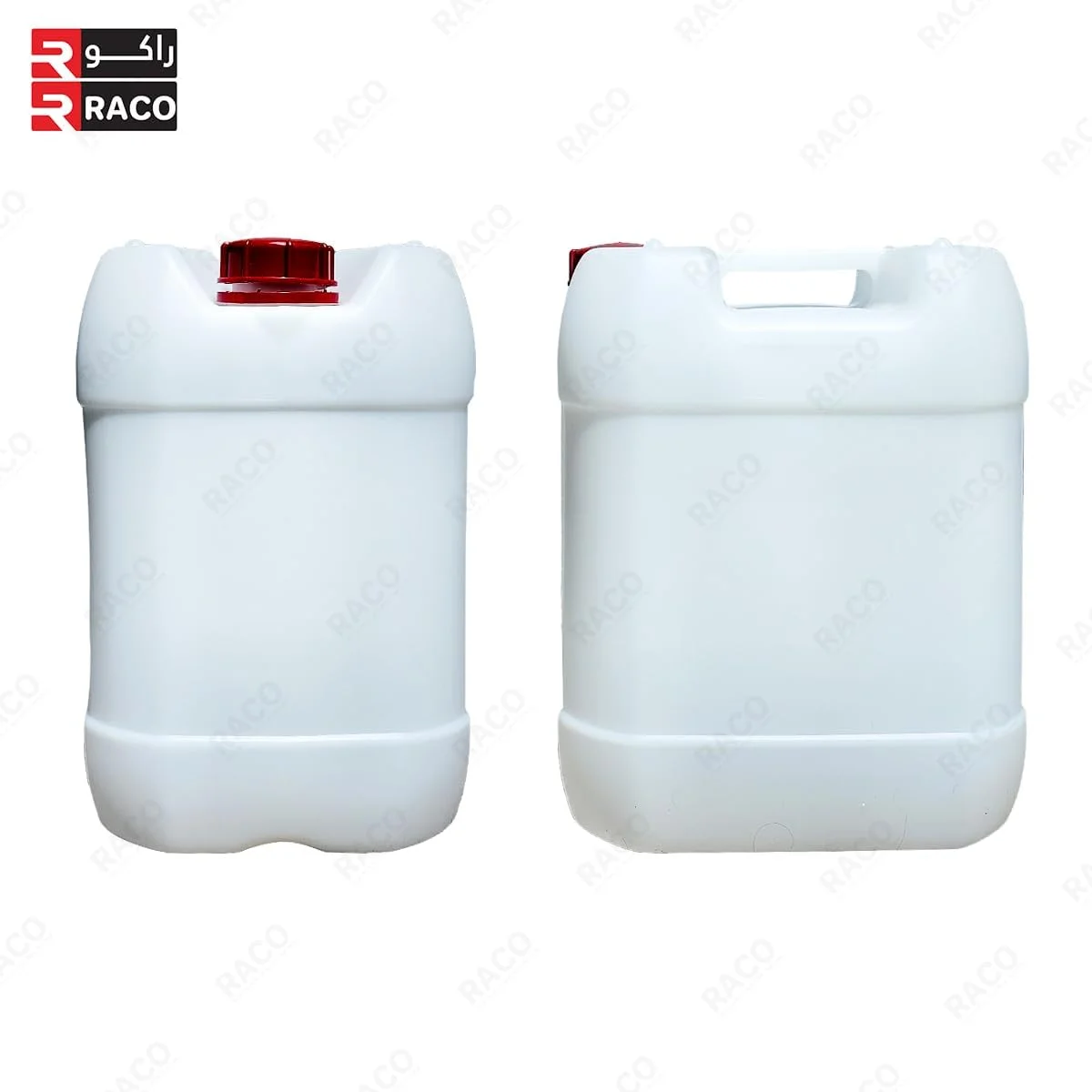 گالن پلاستیکی نوع RACO با درب قرمز ضد دستکاری برای آب، روغن، مایعات خوراکی و مواد شیمیایی 20 لیتری ساخت عمان گالن پلاستیکی نوع RACO با درب قرمز ضد دستکاری برای آب، روغن، مایعات خوراکی و مواد شیمیایی 20 لیتری ساخت عمان