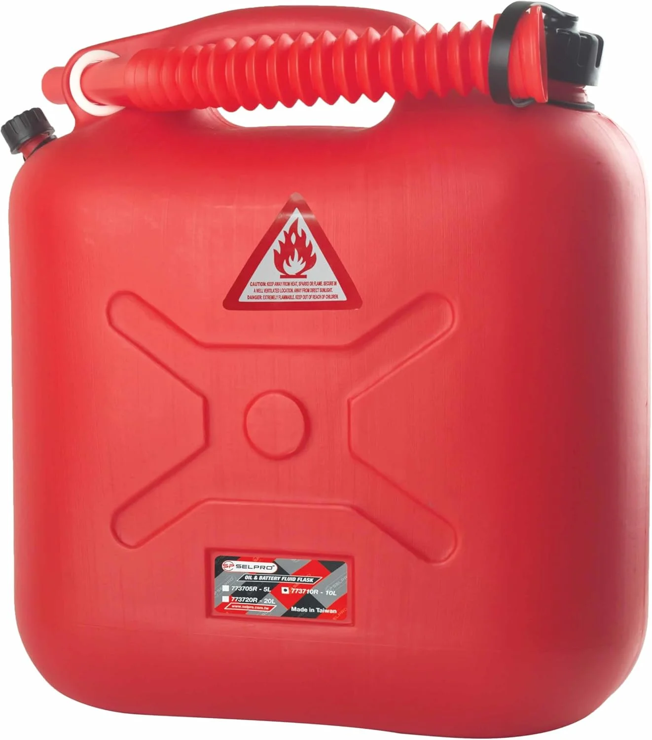 مخزن ذخیره سوخت و بنزین Selpro به همراه قیف - مخزن قابل حمل روغن و باتری - مخزن سوخت اضطراری مقاوم برای خودرو، کامیون، موتورسیکلت، استفاده در فضای باز (10 لیتر) مخزن ذخیره سوخت و بنزین Selpro به همراه قیف - مخزن قابل حمل روغن و باتری - مخزن سوخت اضطراری مقاوم برای خودرو، کامیون، موتورسیکلت، استفاده در فضای باز (10 لیتر)