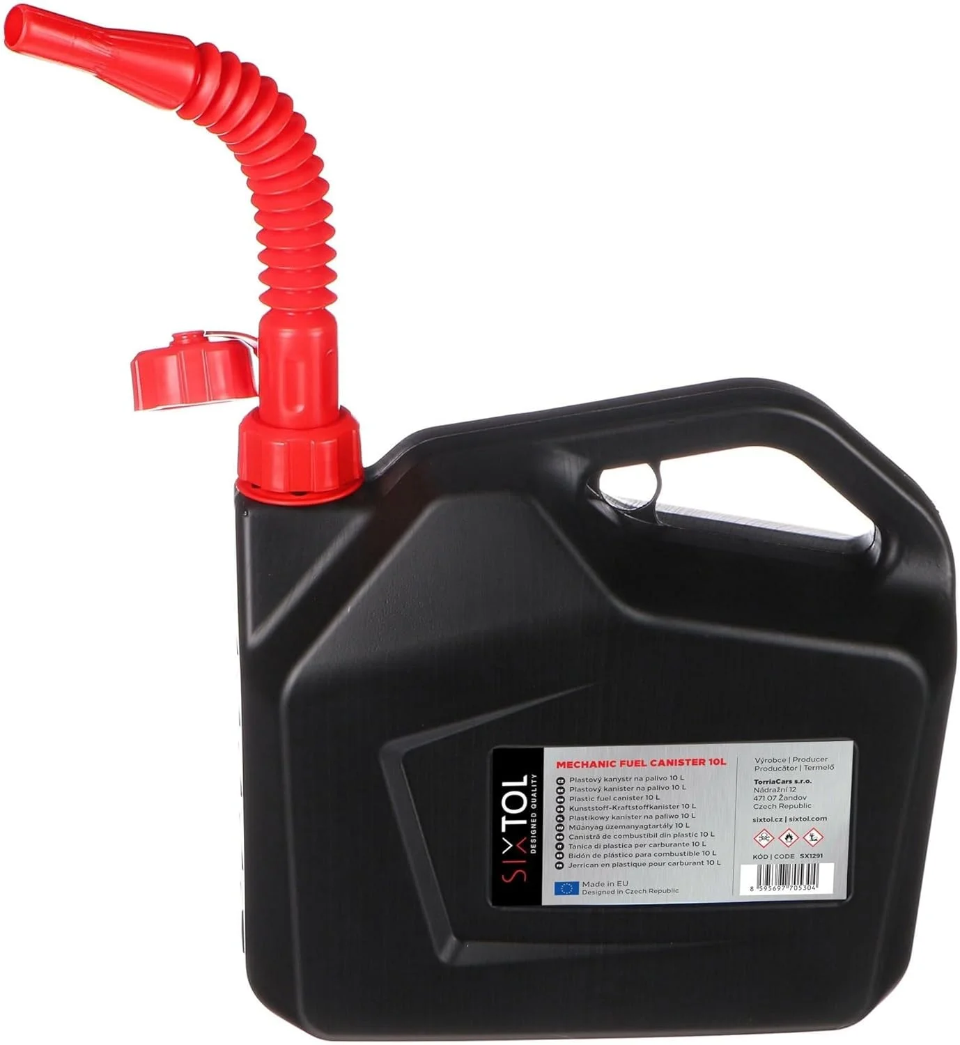 ظرف سوخت مکانیکی سیکستول، 10 لیتری، ظرف پلاستیکی برای سوخت ها، دارای گواهی سازمان ملل، دارای نازل انعطاف پذیر، ظرف بنزین، ظرف ذخیره ظرف سوخت مکانیکی سیکستول، 10 لیتری، ظرف پلاستیکی برای سوخت ها، دارای گواهی سازمان ملل، دارای نازل انعطاف پذیر، ظرف بنزین، ظرف ذخیره