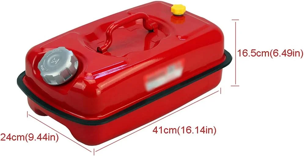 مخزن سوخت قابل حمل، گالن سوخت با ظرفیت بالا، ضد زنگ و ضد نشت، ضخیم شده، مخازن ذخیره سازی گازوئیل، نفت و بنزین، 5 لیتری (5 لیتر)