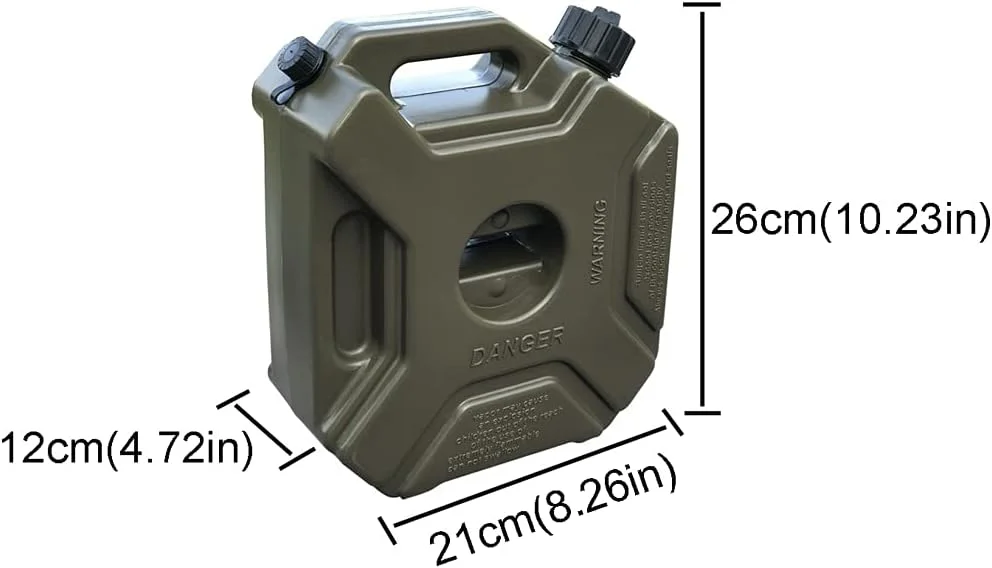 ظرف سوخت قابل حمل 3 لیتری، ظرف بنزین پلاستیکی ضخیم، مناسب برای موتور سیکلت، مصارف خانگی، خودرو، قایق کوچک، ماشین چمن زنی، مسافرت، کمپینگ، 3 لیتر