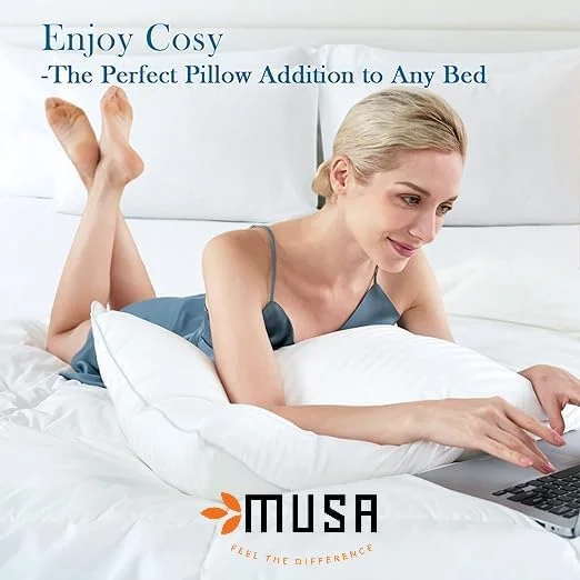 مجموعه 2 عددی بالش خواب موسا هوم، بالش های ممتاز سایز کویین، بالش های تخت مناسب منزل و هتل، مجموعه لوکس، بالش های نرم، پر شده با الیاف جایگزین پر (سایز کویین 50x75 سانتی متر) مجموعه 2 عددی بالش خواب موسا هوم، بالش های ممتاز سایز کویین، بالش های تخت مناسب منزل و هتل، مجموعه لوکس، بالش های نرم، پر شده با الیاف جایگزین پر (سایز کویین 50x75 سانتی متر)