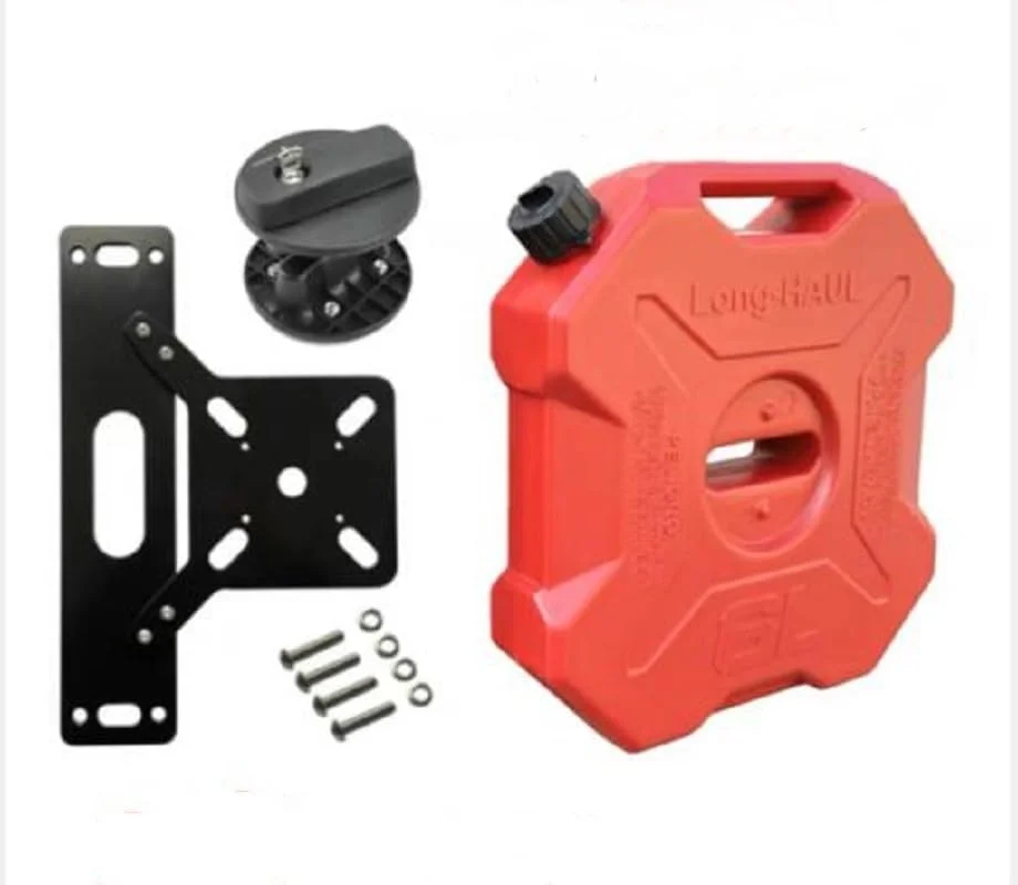 ظرف بنزین 6 لیتری SXMA با کلیدهای قفل، براکت درب جانبی، مخزن بنزین قابل حمل، قوطی های ذخیره روغن، مخازن بنزین پشتیبان اضطراری یدکی، پایه نصب برای جیپ رنگلر - قرمز