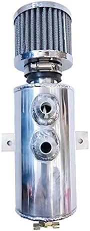 مخزن جمع آوری روغن موتور یونیورسال TMKJZL، ظرفیت 0.75 لیتر، با فیلتر هواکش، آلومینیومی، 10 AN، گرد، تجهیزات سیستم سوخت (نقره ای)