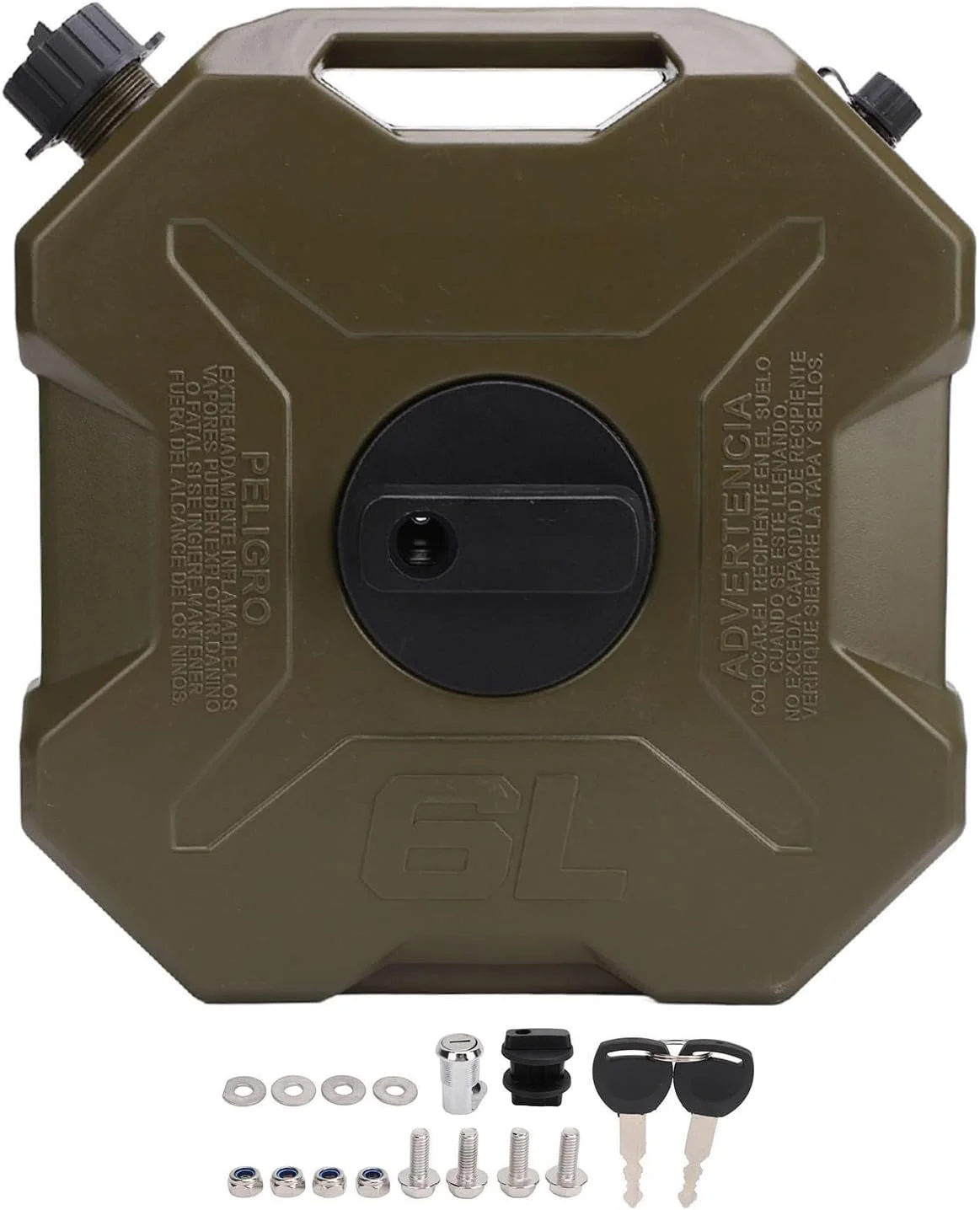 مخزن سوخت Torvex، ظرف ذخیره بنزین 6 لیتری (همراه با براکت) مناسب برای UTV، ATV، خودروهای آفرود، موتورسیکلت و ماشین