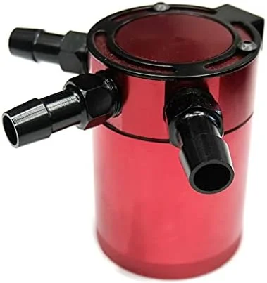 مخزن جمع آوری روغن موتور خودرو TMKJZL، مقاوم و بادوام، 3 پورت، جداکننده روغن و هوا، سیستم سوخت (قرمز)