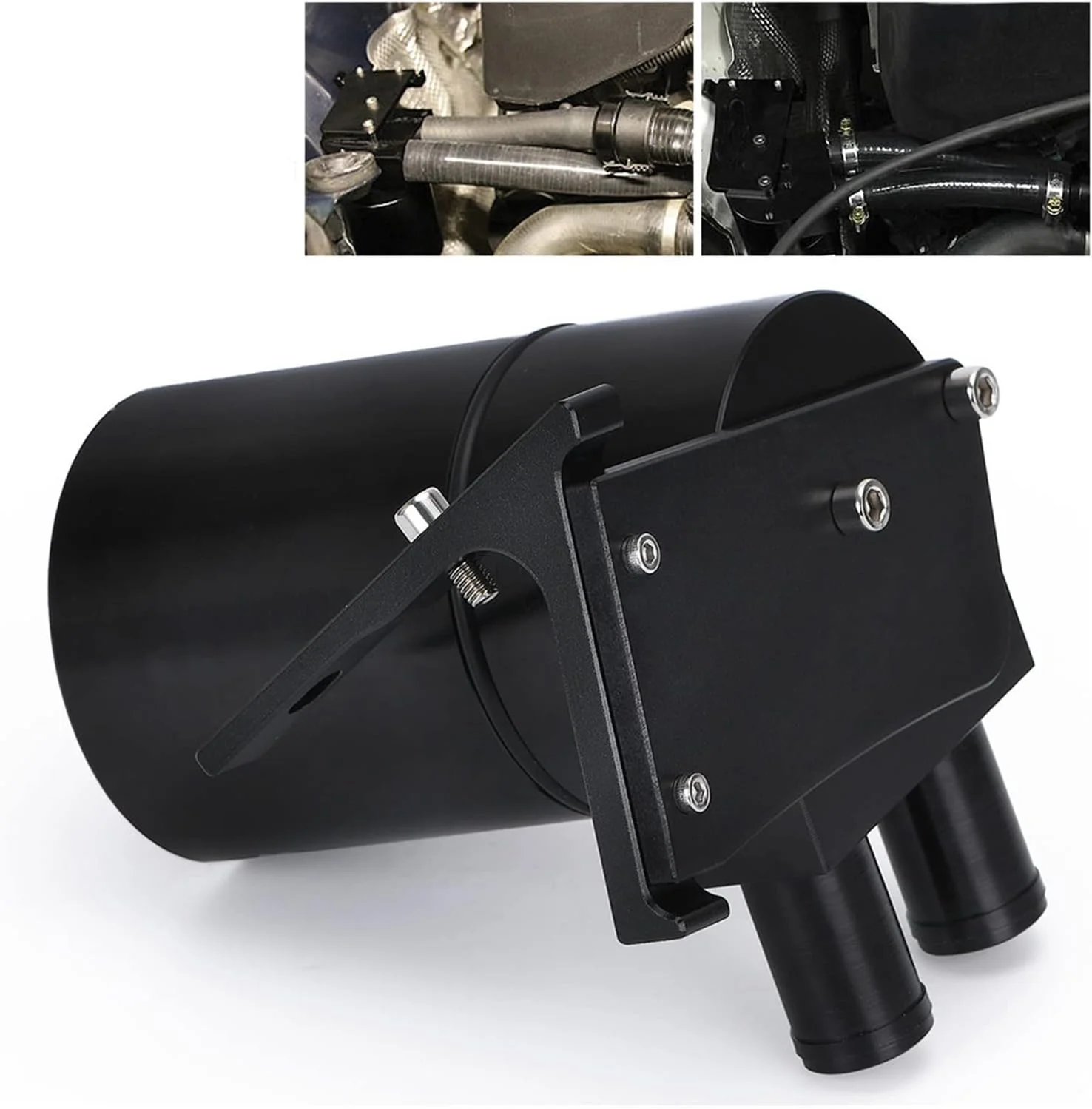 مخزن ذخیره روغن آلیاژ آلومینیوم مشکی TMKJZL به همراه شلنگ رادیاتور N20/ N26 مدل VR-TK59 تجهیزات سیستم سوخت خودرو