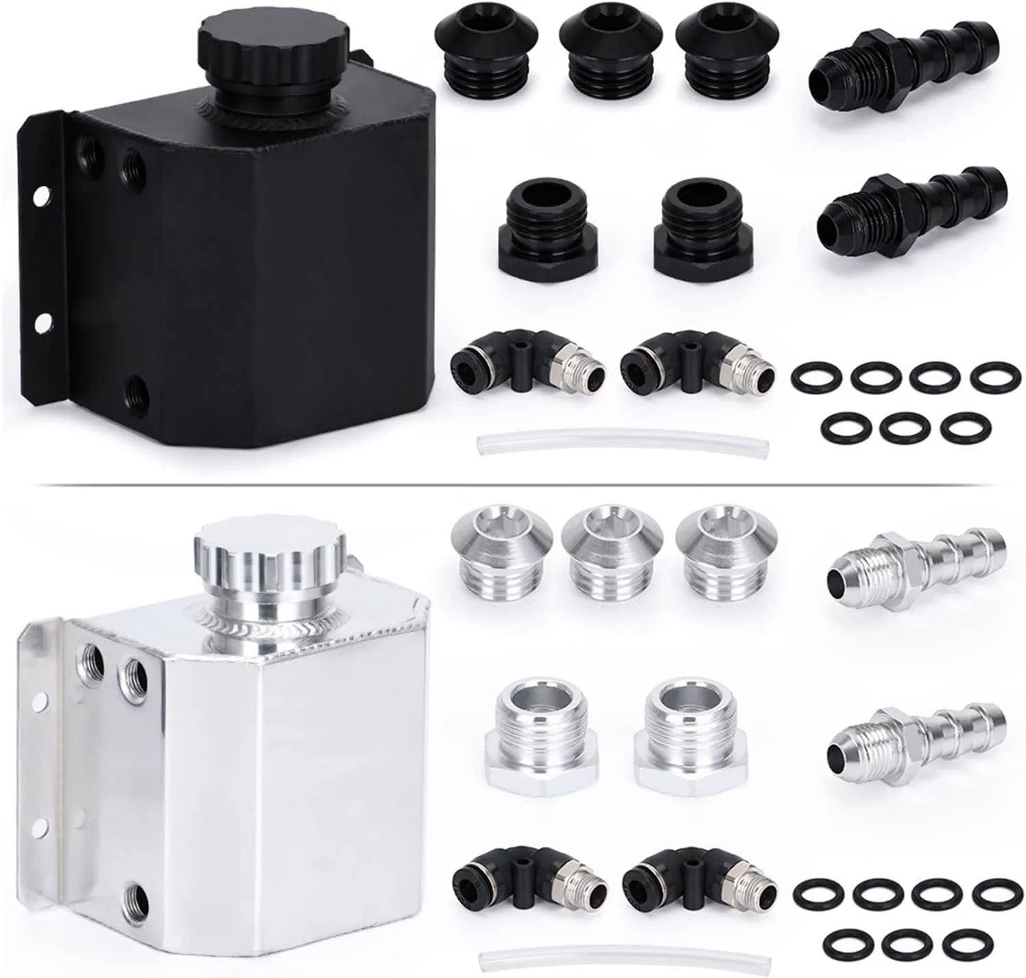 مخزن ذخیره روغن آلومینیومی یونیورسال 1 لیتری خودرو با درپوش تخلیه و هواکش، تجهیزات سیستم سوخت