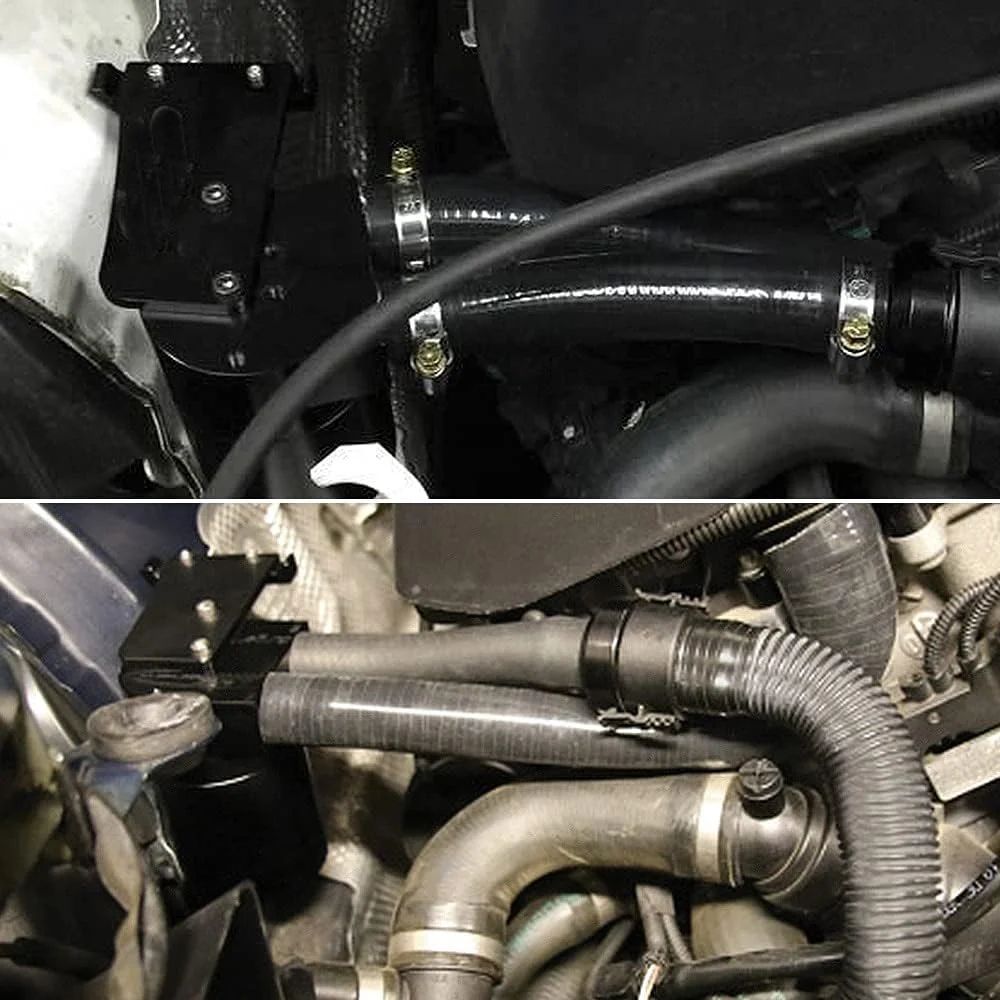 مخزن ذخیره روغن آلیاژ آلومینیوم مشکی TMKJZL به همراه شلنگ رادیاتور N20/ N26 مدل VR-TK59 تجهیزات سیستم سوخت خودرو