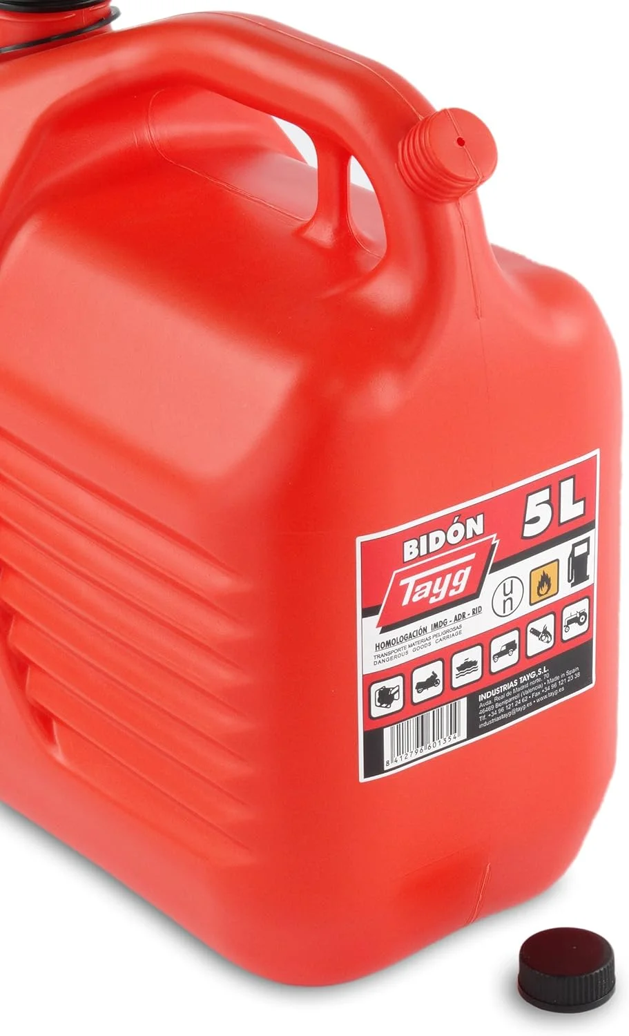 گالن نارنجی تایگ مدل 601354 به همراه قیف 5 لیتری