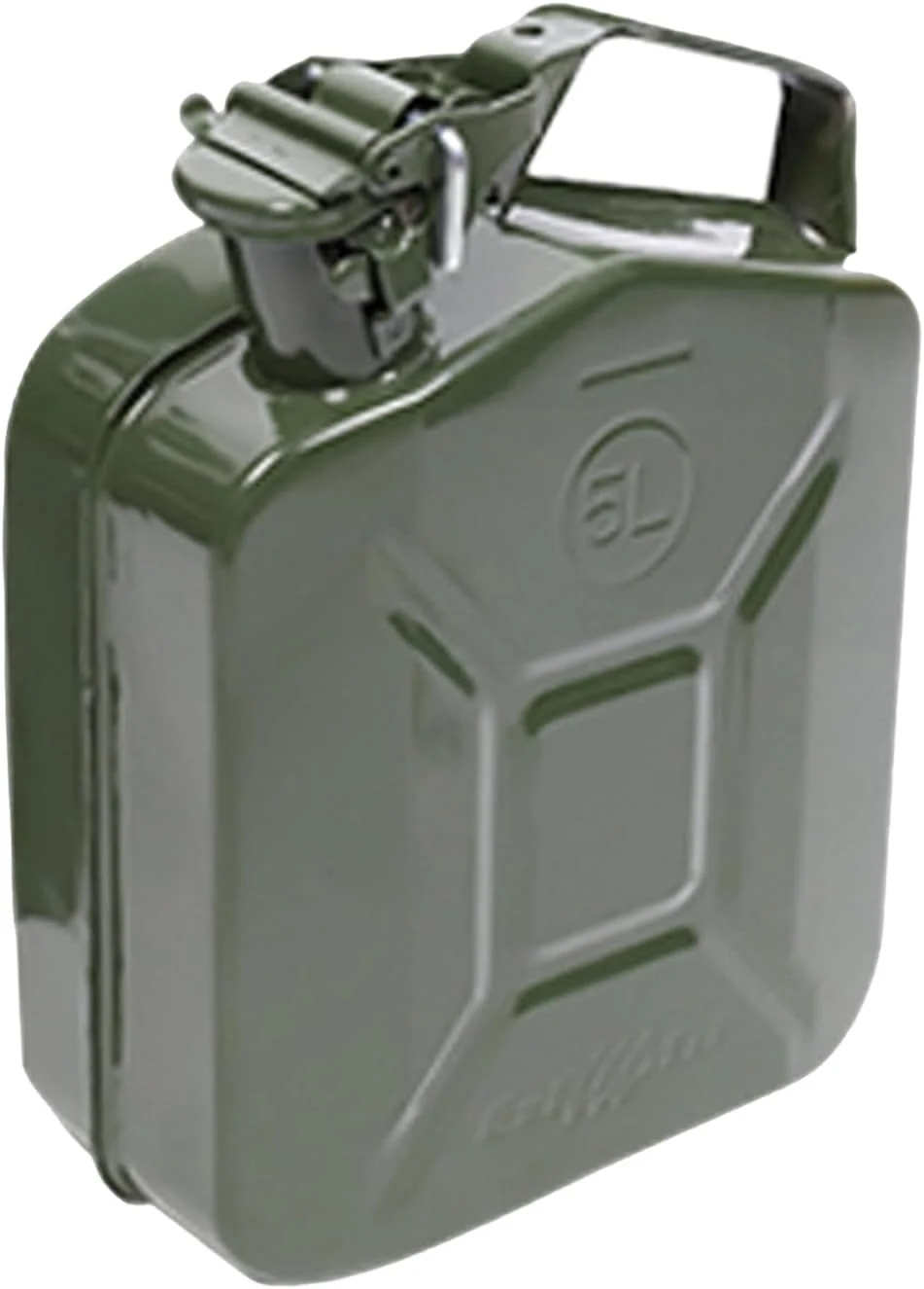 مخزن سوخت قابل حمل ضد نشت Tacarlha با ظرفیت 5 یا 10 لیتر - فولاد نورد سرد بادوام با پوشش ضد زنگ و نازل انعطاف پذیر 12 اینچی برای سوخت گیری ایمن B (لوله سوخت)