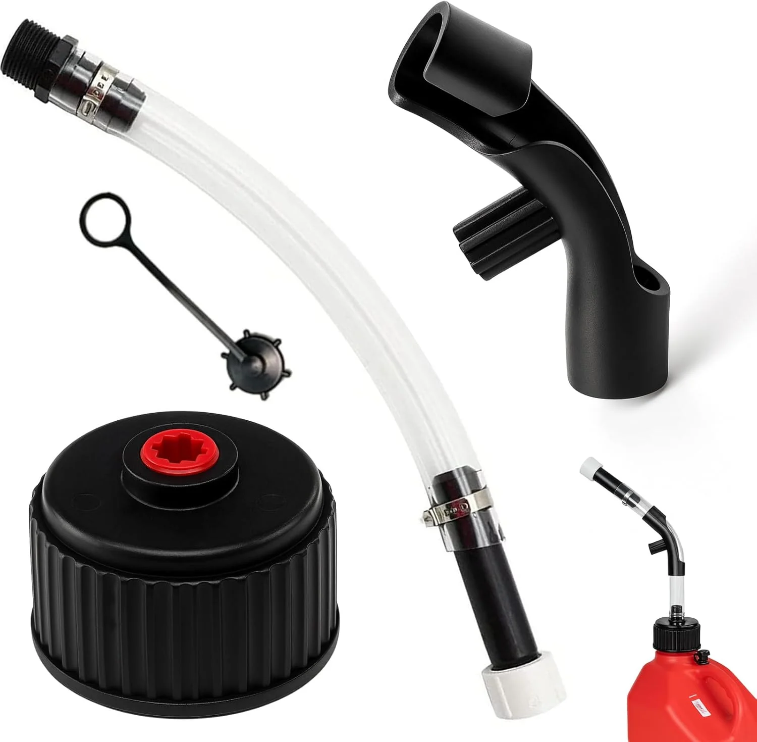 خم کننده شلنگ ارتقا یافته 3 عددی برای مخزن سوخت مسابقه ای 5.5 گالن، مخازن Egs، مخازن سوخت Scribner، ابزار خم کردن شلنگ قوطی بنزین با بازکننده/بست X شکل