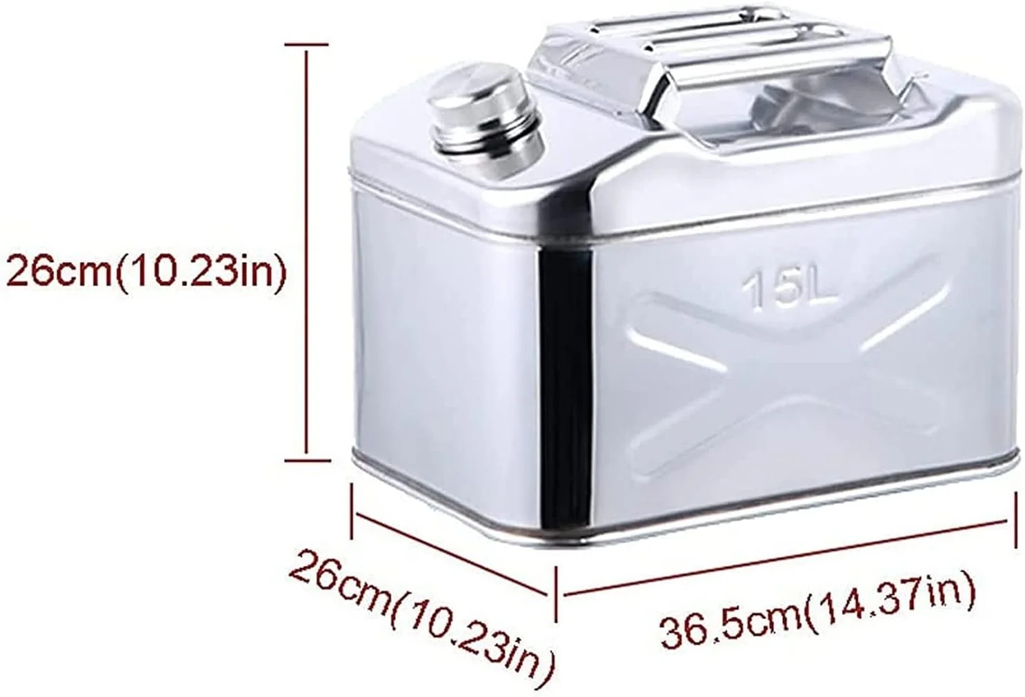 ظروف بنزین فلزی قابل حمل، ضد زنگ فولاد ضد زنگ 304، مخزن ذخیره سازی روغن سوخت برای ذخیره سازی بنزین دیزل، پشتیبان اضطراری برای وسایل نقلیه (رنگ: A، اندازه: 15 لیتر) (15 لیتر) ظروف بنزین فلزی قابل حمل، ضد زنگ فولاد ضد زنگ 304، مخزن ذخیره سازی روغن سوخت برای ذخیره سازی بنزین دیزل، پشتیبان اضطراری برای وسایل نقلیه (رنگ: A، اندازه: 15 لیتر) (15 لیتر)