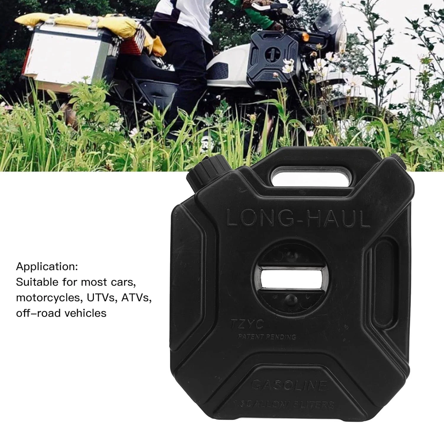 ظرف بنزین Tuwei، ظرف بنزین 5 لیتری برای پشتیبانی اضطراری خودرو، موتورسیکلت، UTV، ATV، موتور سیکلت خاکی، سوخت قابل حمل، ظرف اضطراری بنزین یا آب