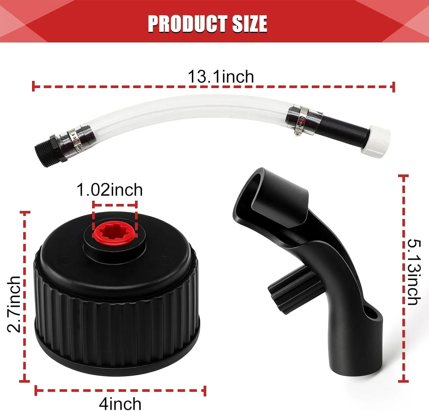 خم کننده شلنگ ارتقا یافته 3 عددی برای مخزن سوخت مسابقه ای 5.5 گالن، مخازن Egs، مخازن سوخت Scribner، ابزار خم کردن شلنگ قوطی بنزین با بازکننده/بست X شکل