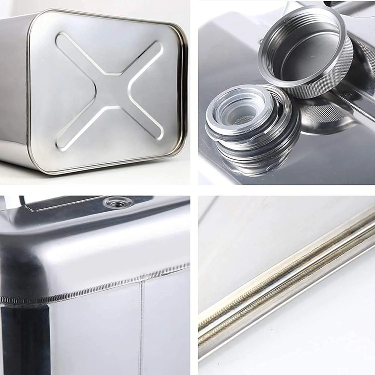 ظروف بنزین فلزی قابل حمل، ضد زنگ فولاد ضد زنگ 304، مخزن ذخیره سازی روغن سوخت برای ذخیره سازی بنزین دیزل، پشتیبان اضطراری برای وسایل نقلیه (رنگ: A، اندازه: 15 لیتر) (15 لیتر) ظروف بنزین فلزی قابل حمل، ضد زنگ فولاد ضد زنگ 304، مخزن ذخیره سازی روغن سوخت برای ذخیره سازی بنزین دیزل، پشتیبان اضطراری برای وسایل نقلیه (رنگ: A، اندازه: 15 لیتر) (15 لیتر)