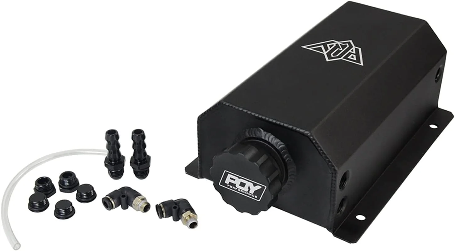 مخزن ذخیره روغن موتور یونیورسال 2 لیتری آلیاژی، مخزن تنفس روغن سوخت گاز، مخزن سرریز رادیاتور خنک کننده، جداکننده روغن هوا (نقره ای)