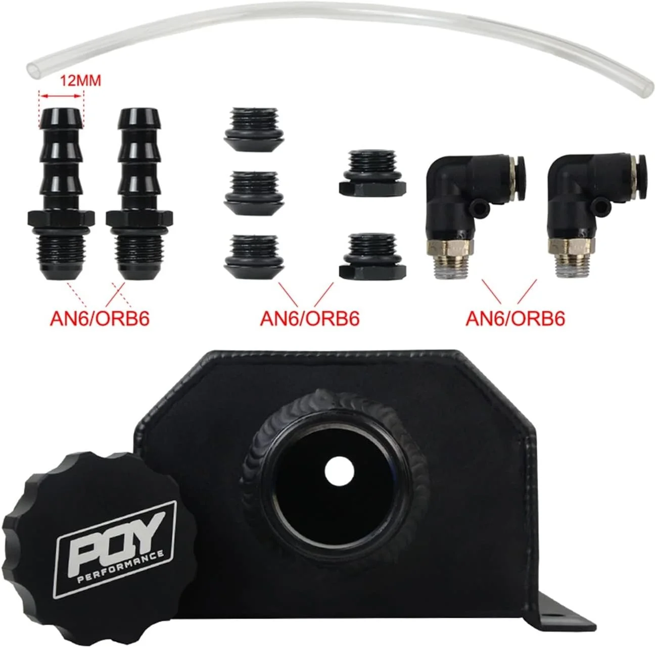 مخزن ذخیره روغن موتور یونیورسال 2 لیتری آلیاژی، مخزن تنفس روغن سوخت گاز، مخزن سرریز رادیاتور خنک کننده، جداکننده روغن هوا (نقره ای)