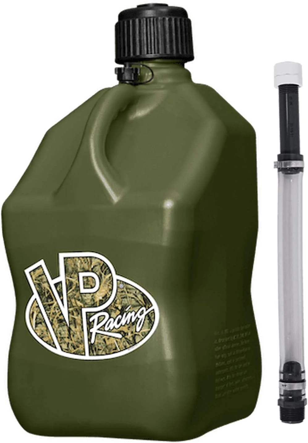 ظرف سوخت مسابقات VP Racing Fuel، مربعی طرح Camo، ۵.۵ گالن به همراه شلنگ