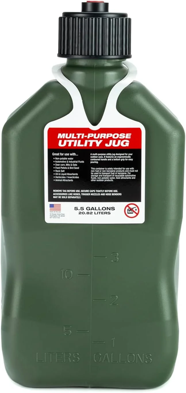 ظرف سوخت مسابقات VP Racing Fuel، مربعی طرح Camo، ۵.۵ گالن به همراه شلنگ