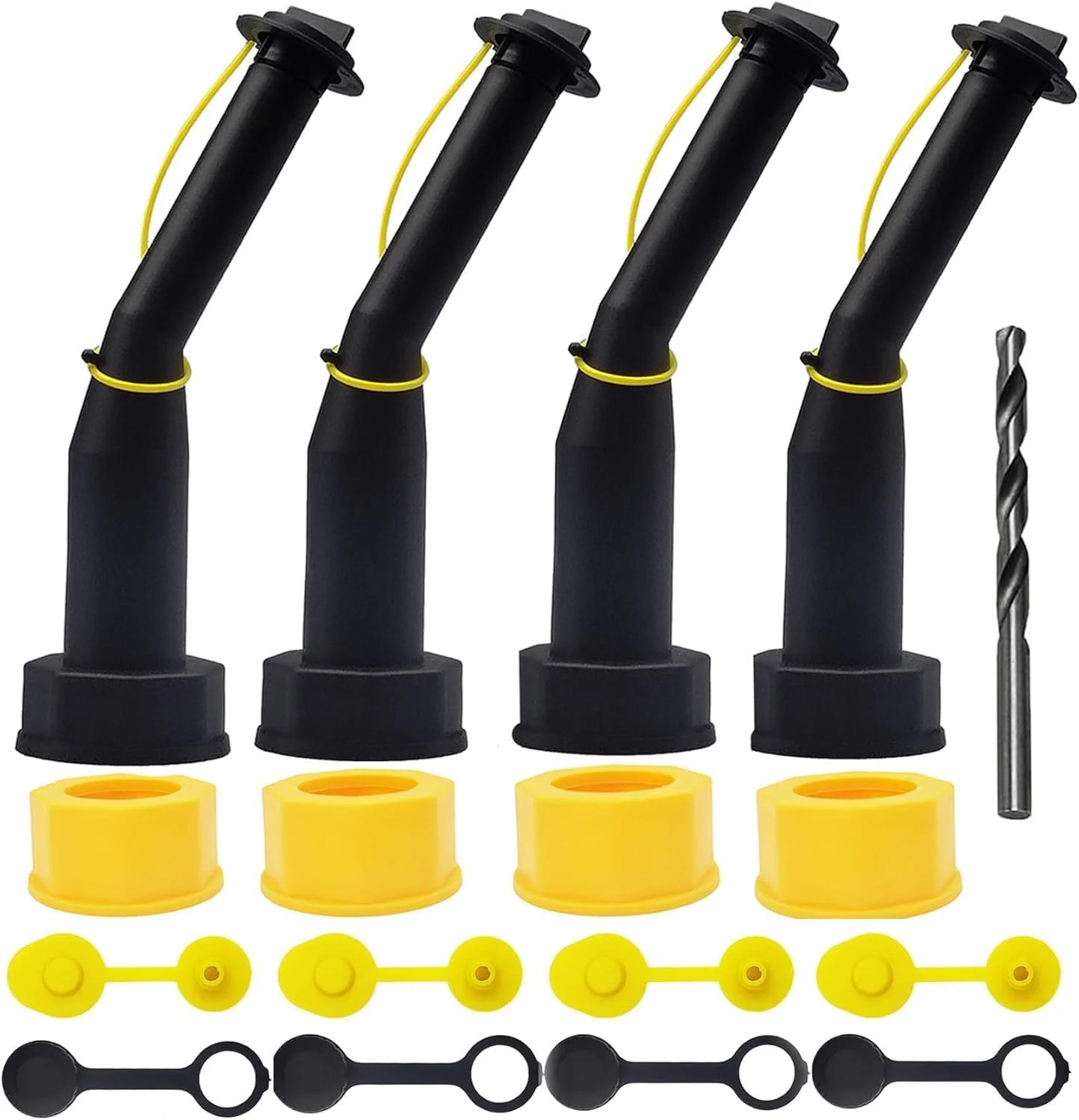 نازل جایگزین برای ظروف سوخت، کیت جهانی شامل نازل تانک سوخت به همراه واشر، فیلتر، درپوش هواکش و مته، مناسب برای ظروف قدیمی