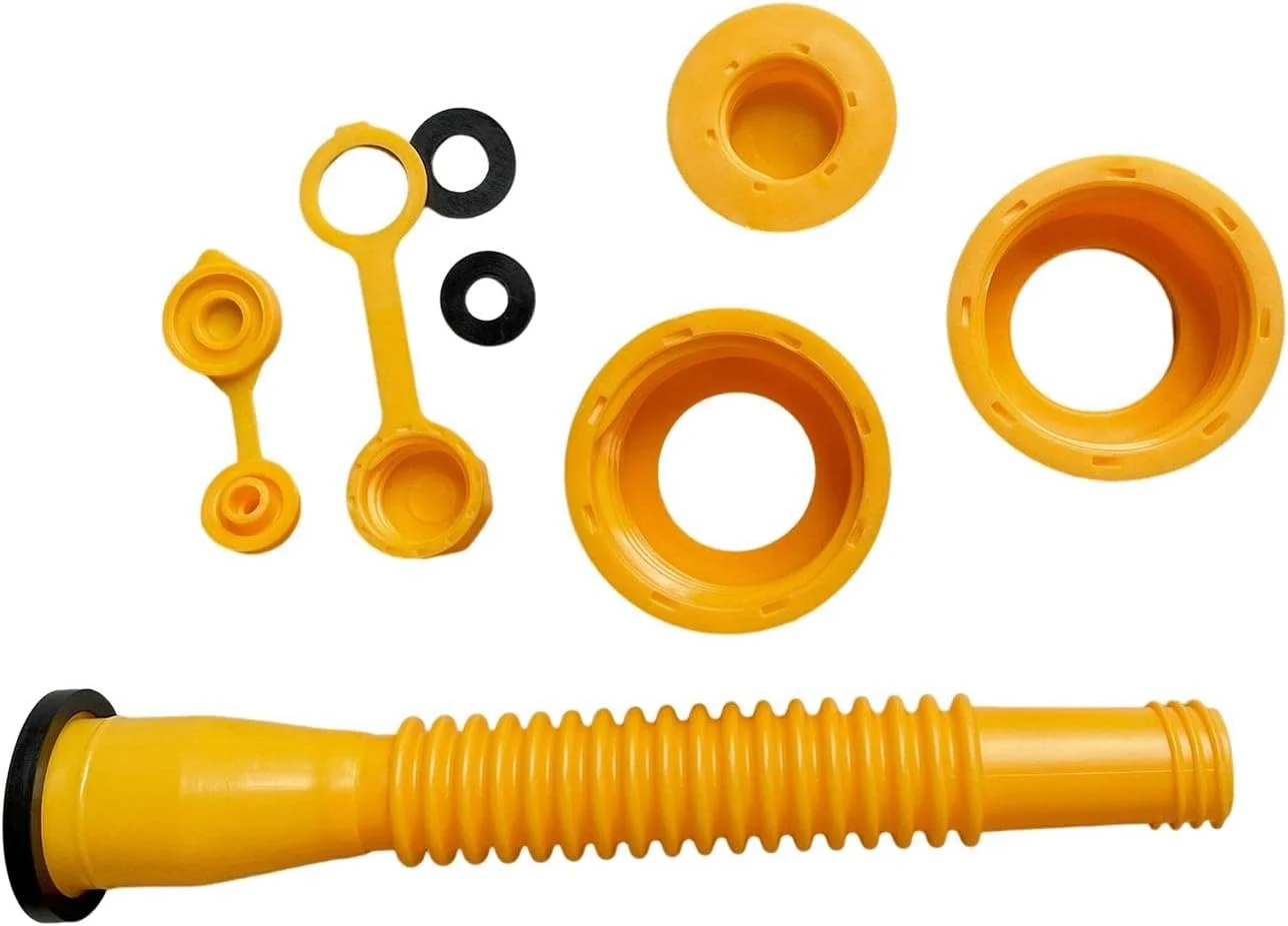 نازل جایگزین برای مخازن سوخت، لوله رزوه ای، پوشش خروجی جهانی، نازل انعطاف پذیر برای اکثر مخازن روغن 1/2/5/10 گالنی