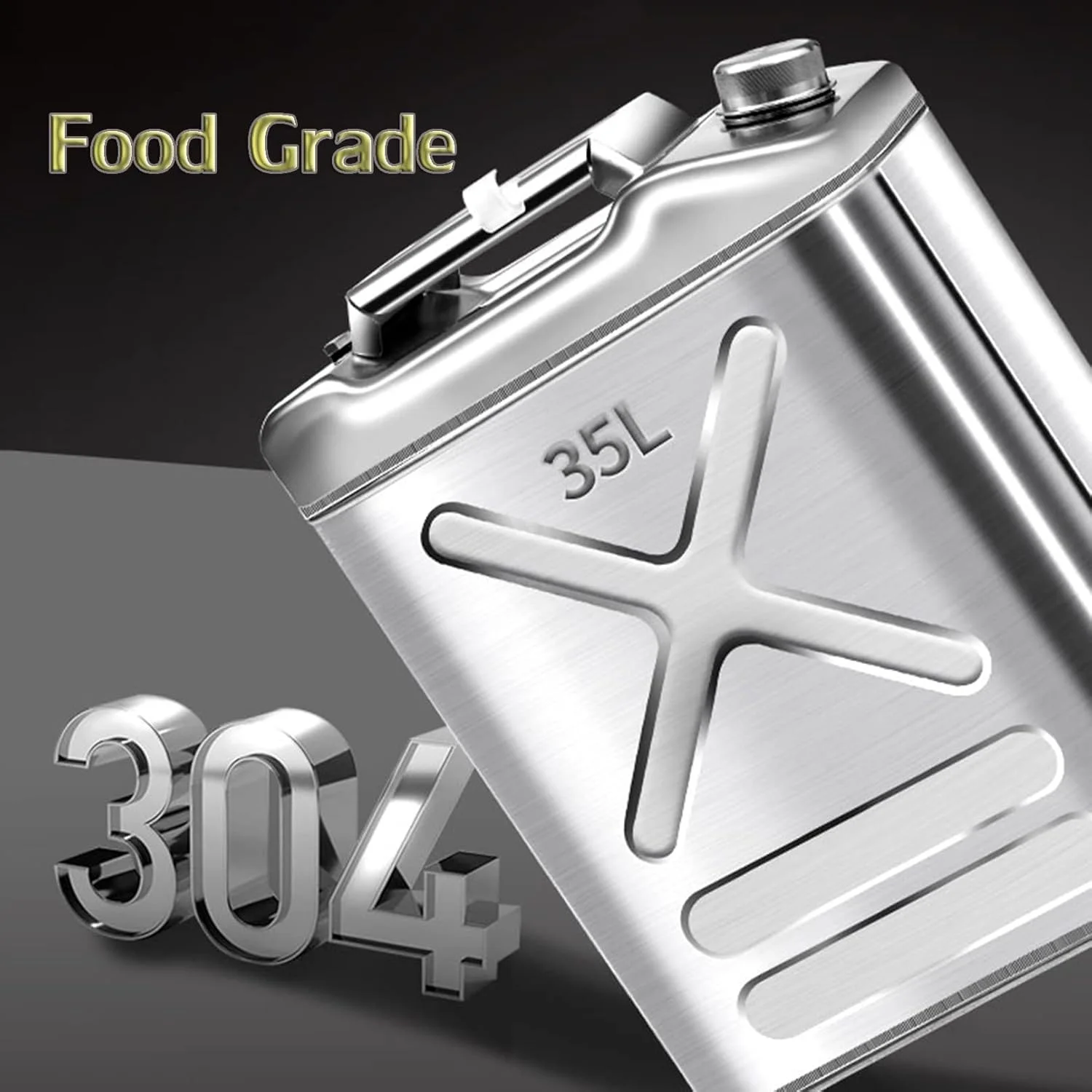 مخزن سوخت فلزی 10 و 20 لیتری، مخزن بنزین پشتیبان خانگی، مهر و موم شده، استیل ضد زنگ 304، درام ذخیره سازی اضطراری، بنزین، گازوئیل، ظرف آب با کیت تهویه و نازل برای خودرو، 2.5 و 5 گالن