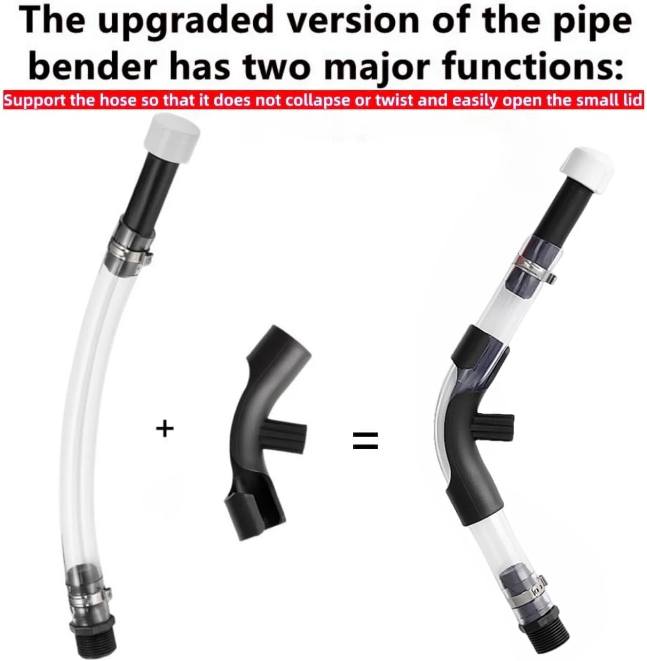 ظرف بنزین 5 گالن برای مسابقات، شلنگ ماشه ای، خم کن شلنگ X شکل و درپوش گرد و غبار، کیت شامل 2 شلنگ مخزن سوخت مسابقه ای، دستگاه خم کن لوله X شکل ارتقا یافته، مشکی، PVC، بسته 2 عددی