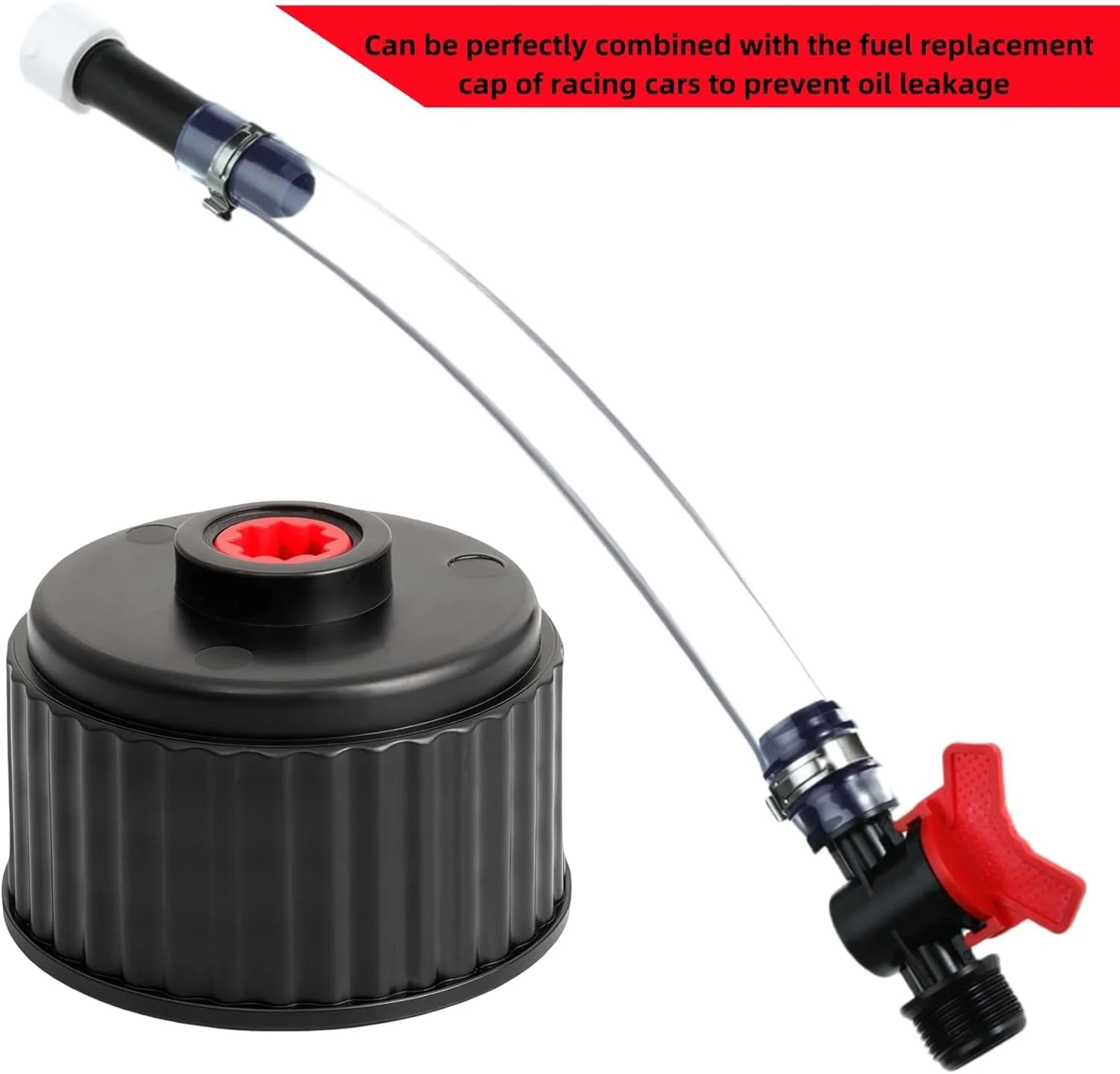 شلنگ سوخت مسابقه ای دلوکس با شیر توپی قطع کن، شلنگ سوخت برای سوخت مسابقه ای،ظروف سوخت مسابقه ای 5.5 گالنی،ظروف بنزین،شلنگ ظرف سوخت