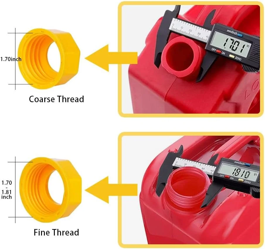 نازل جایگزین برای دبه بنزین، (3 عدد-زرد) نازل دبه بنزین، نازل انعطاف پذیر برای دبه های 1/2/5/10 گالنی، نازل ارتقا یافته دبه سوخت با نازل انعطاف پذیر