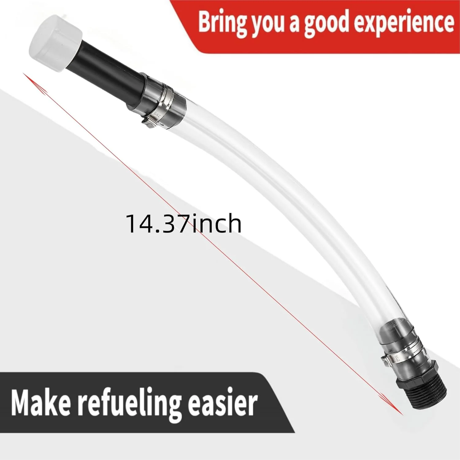 ظرف بنزین 5 گالن برای مسابقات، شلنگ ماشه ای، خم کن شلنگ X شکل و درپوش گرد و غبار، کیت شامل 2 شلنگ مخزن سوخت مسابقه ای، دستگاه خم کن لوله X شکل ارتقا یافته، مشکی، PVC، بسته 2 عددی