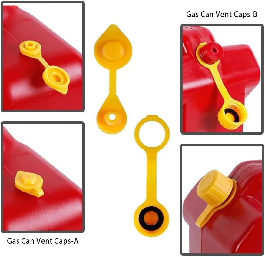 نازل جایگزین برای دبه بنزین، (3 عدد-زرد) نازل دبه بنزین، نازل انعطاف پذیر برای دبه های 1/2/5/10 گالنی، نازل ارتقا یافته دبه سوخت با نازل انعطاف پذیر