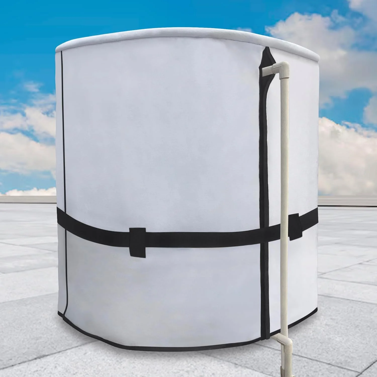 روکش عایق مخزن آب 500 لیتری - محافظ مخزن آب برای پشت بام، محافظت در برابر آب و هوای گرم و سرد، آب را در تابستان خنک نگه می دارد