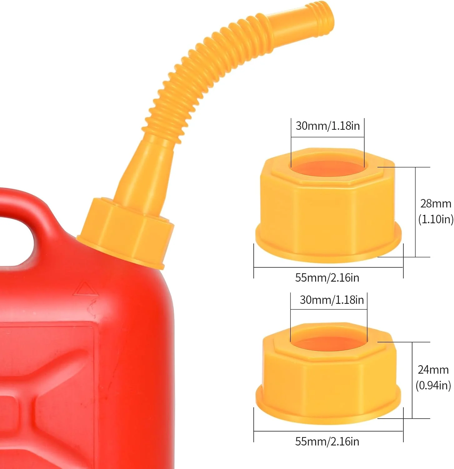 مجموعه تعویض نازل مخزن سوخت Zxglxinyao، کیت 7 عددی تعویض نازل مخزن سوخت برای مخازن 1/2/5/10 گالنی، تعویض مخزن سوخت، نازل های مخزن سوخت برای مخازن قدیمی 5 گالنی بنزین، درپوش های هواکش، مته