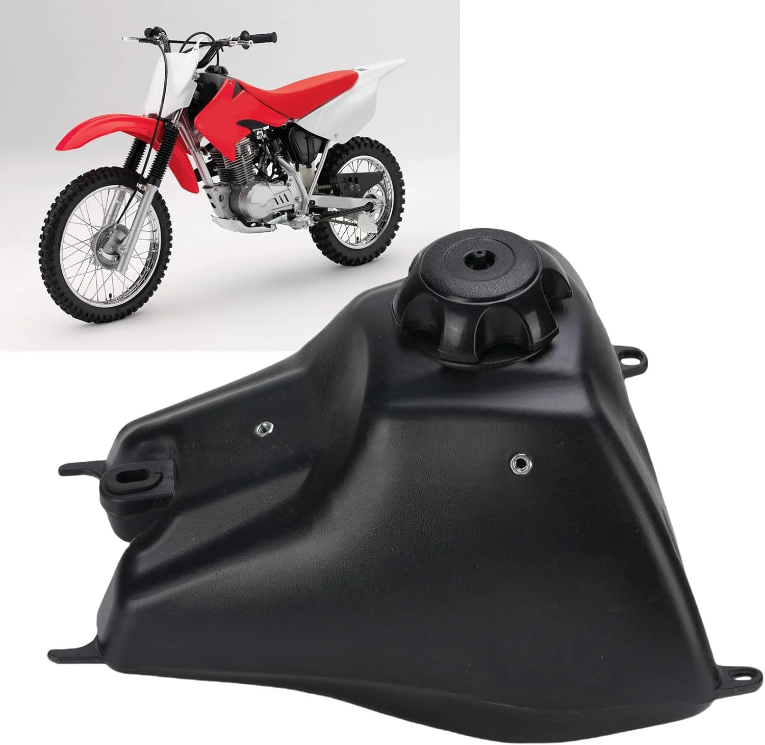 مخزن سوخت پلاستیکی ABS 8 لیتری، ساختار محکم جایگزین برای CRF70 XR70 CRF80 CRF100، موتورهای خاکی Taotao، نصب آسان، درب فشاری برای عملکرد پایدار