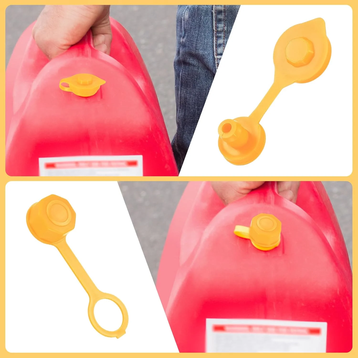 مجموعه تعویض نازل مخزن سوخت Zxglxinyao، کیت 7 عددی تعویض نازل مخزن سوخت برای مخازن 1/2/5/10 گالنی، تعویض مخزن سوخت، نازل های مخزن سوخت برای مخازن قدیمی 5 گالنی بنزین، درپوش های هواکش، مته