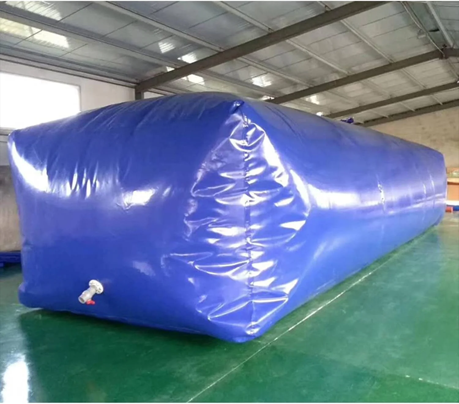 مخزن آب تاشو آبی رنگ با ظرفیت بالا، کیسه آب پی وی سی برای آبیاری کشاورزی، گیاهان باغ، مقاوم در برابر خشکی / 2.5 * 1.5 * 0.8M / 3000L / 792 گالن