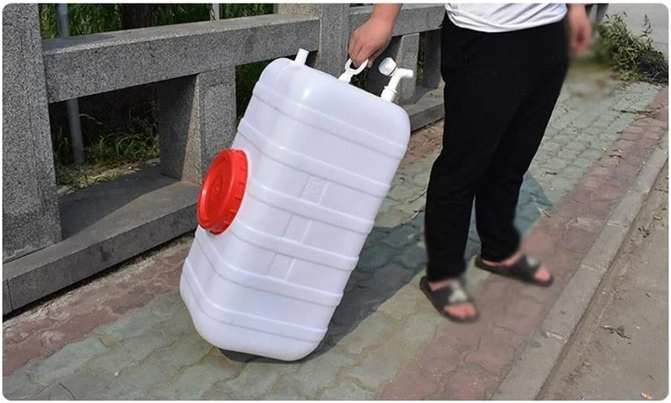 مخزن آب 80 لیتری با شیر خروجی، مناسب برای ذخیره آب اضطراری خانگی، سطل آب، مخزن آب خودرو با درب، قمقمه مخزن ذخیره آب