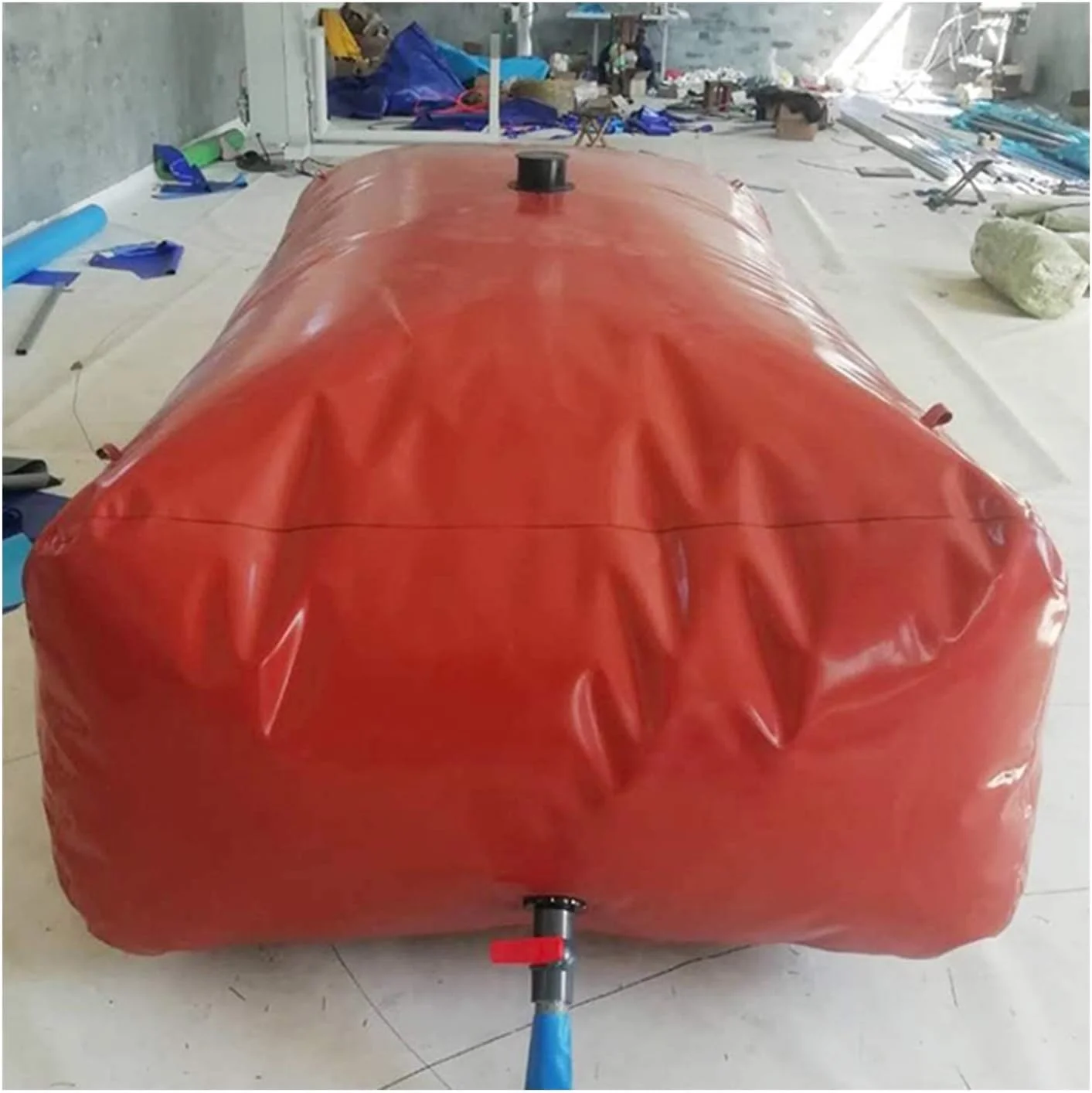 مخزن آب پی وی سی، کیسه آب نرم تاشو با شیر آب، مقاوم در برابر کشش با ظرفیت بالا برای پیاده روی در فضای باز، مقاوم در برابر خشکسالی / قهوه ای / 608 لیتر / 1.5 * 0.9 * 0.45 متر