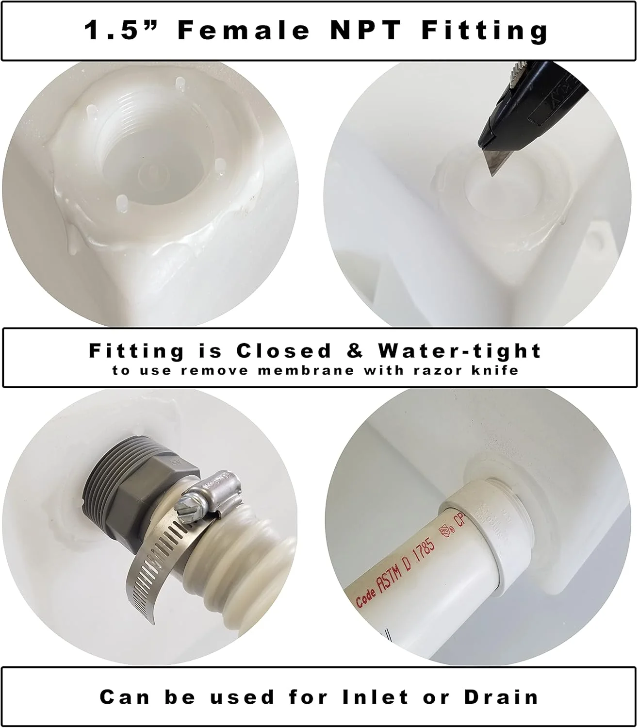 Class A Customs | T-0700 | یک (1) مخزن 7 گالنی آب شیرین و خاکستری RV