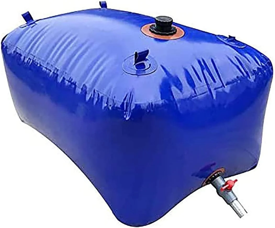 مخزن آب پی وی سی تاشو، کیسه نگهداری آب قابل حمل، گزینه های اندازه چندگانه 400L، 670L، 1000L، 1500L، 2100L برای آبیاری کشاورزی/مقاومت در برابر خشکسالی اضطراری، 1500L