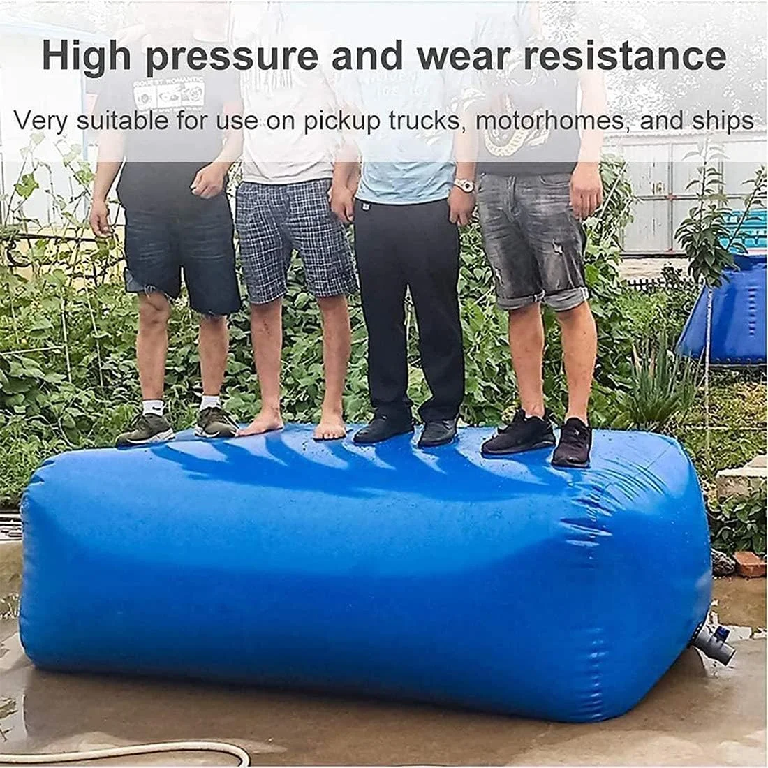 مخزن آب پی وی سی تاشو، کیسه نگهداری آب قابل حمل، گزینه های اندازه چندگانه 400L، 670L، 1000L، 1500L، 2100L برای آبیاری کشاورزی/مقاومت در برابر خشکسالی اضطراری، 1500L