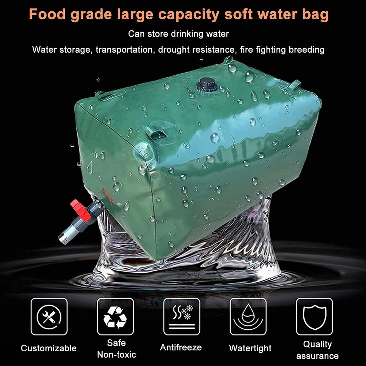 مخزن ذخیره آب تاشو، مخازن کیسه ای نرم ذخیره آب، کیسه آب مقاوم در برابر خشکی، مناسب برای مصارف کشاورزی و آتش نشانی مخزن ذخیره آب تاشو، مخازن کیسه ای نرم ذخیره آب، کیسه آب مقاوم در برابر خشکی، مناسب برای مصارف کشاورزی و آتش نشانی